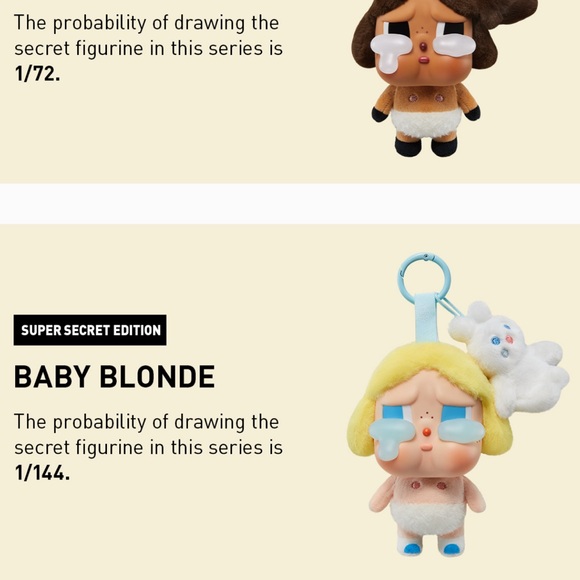 Crying Again Super Secret Blonde Baby PopMart CryBaby - Picture 4 of 9